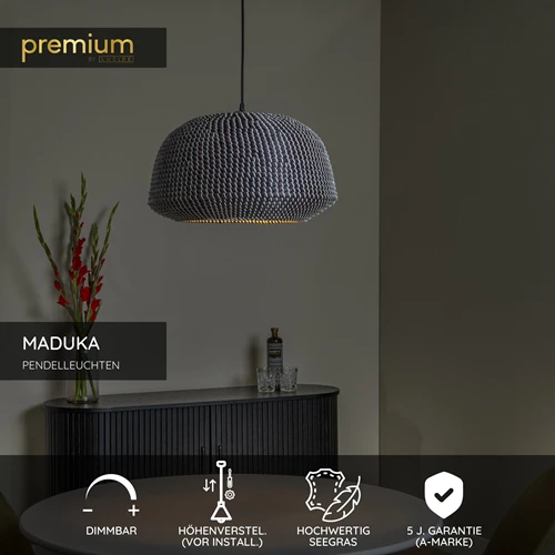 Lucide MADUKA - Pendelleuchten - 1xE27 - Schwarz | Premium - USP